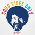 thumbnail image 3 of Teelocity Bob Ross Good Vibes Only Rainbow Graphic White Short Sleeve Graphic Tee, 3 of 4