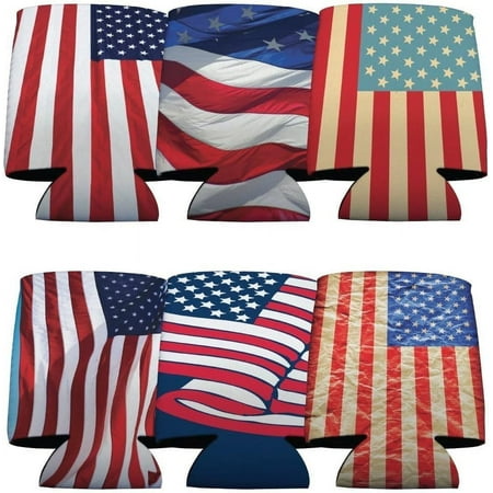 

store Can And Beverage Coolers - American Flag Can Coolers Set Of 6 Different Designs Perfect For 4Th Of July Veterans Day And Every Day