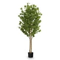 thumbnail image 1 of Maia Shop 5ft Artificial Eucalyptus Tree, Fake Plants for Home Decor, 1 of 10