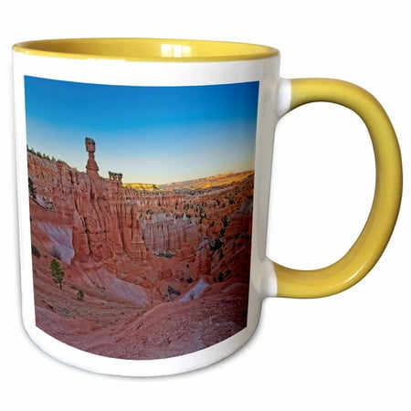 3drose, Hoodoo Formations at Sunset in Bryce Canyon, 15oz Two-tone Yellow Mug