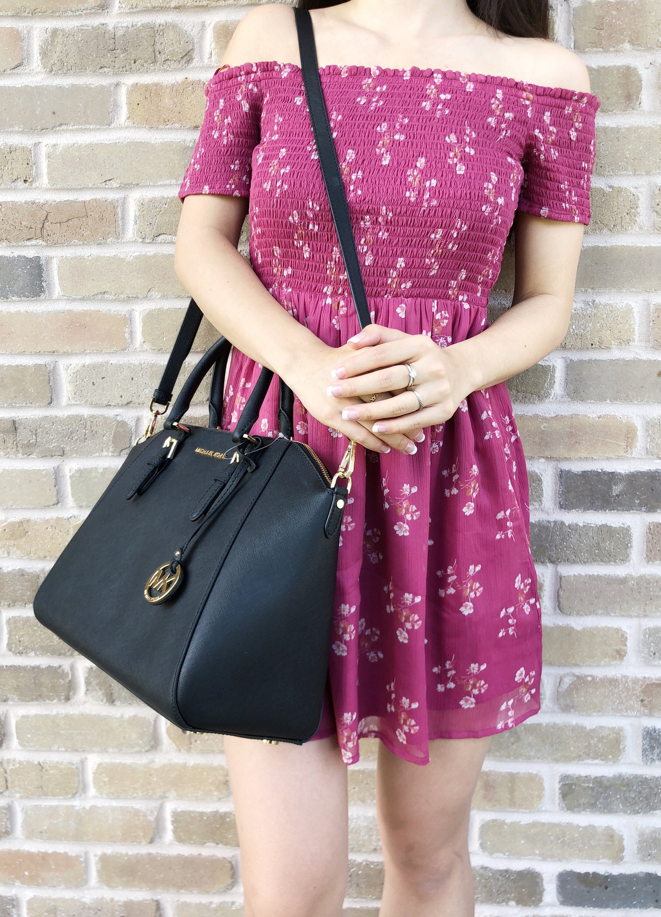 ciara saffiano leather satchel