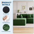 thumbnail image 4 of Modular Sectional Couches for Living Room, Modern Polyester Upholstered  L Shaped Couch with Pillows, High Density Foam Corner Sofa for Bedroom, No Assembly Required, Green, 4 of 9