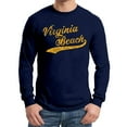thumbnail image 5 of UGP Campus Apparel Virginia Beach Baseball Script - Hometown Pride, Pitcher Long Sleeve T Shirt - X-Large - Navy, 5 of 6
