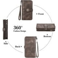 thumbnail image 3 of BOSTANTEN Womens Wallet Genuine Leather Large Capacity Wristlet Clutch Purse Credit Card Holder with RFID Blocking, 3 of 13