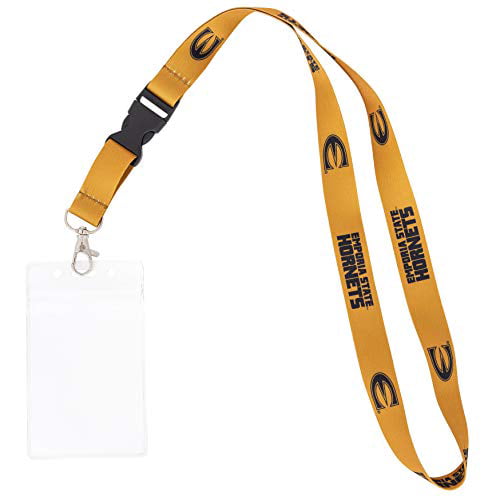 Emporia State University Hornets NCAA Car Keys College ID Badge Holder  Lanyard Keychain Detachable Breakaway Snap Buckle (w/ Pouch)
