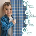 thumbnail image 3 of Blue Orange Checkerboard Blue Pattern Kids Curtains,Childrens Insulated Curtains Set Of 2,Bedroom Essentials,Teen Room Decor 42"X54", 3 of 5