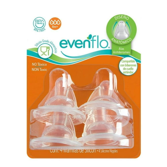 Mamila Evenflo Anatómica Flujo Rápido 1 paquete con 4 pzas