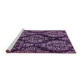 thumbnail image 2 of Ahgly Company Machine Washable Indoor Round Abstract Purple Modern Area Rugs, 6' Round, 2 of 4