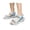 Blue, variant on Girls Holographic Heart Decor Sport Sandals Iridescent Shiny Straps Open Toe Quick Dry Beach Pool Summer Outdoor Sandals For Kids