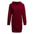 thumbnail image 4 of Brilliant Fall Dresses for Women Long Sleeve Women's Casual Long-sleeve Pocket Pullover Hoodie Dress Spring 2025 New Dresses, 4 of 5
