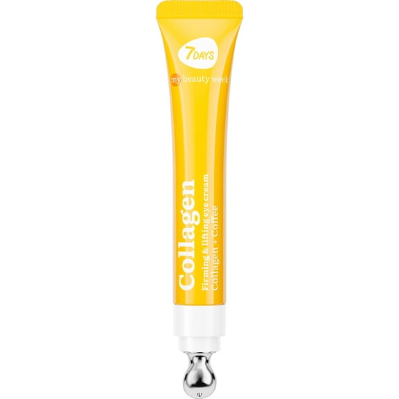 7DAYS Eye Cream with Collagen – Korean Under Eye Treatment with Cooling Applicator, Anti-Aging & Brightening Formula for Puffiness and Fine Lines – 0.6 fl oz