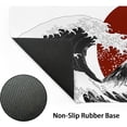 thumbnail image 3 of White Japanese Wave Gaming Mouse Pad XL Black Mountain Red Sun Painting Extended Big Large Desk Mat Non-Slip Rubber Base Stitched Edge Long Keyboard Mousepad for PC Computer Laptop,31.5×11.8 in, 3 of 6