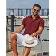 thumbnail image 4 of COOFANDY Mens Beach Shirs Untucked Shirts Short Sleeve Button Up Casual Dress Shirts, 4 of 5