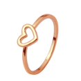 thumbnail image 1 of Bague pour Femmes Mode Mignonne Creux Coeur Cuivre Bijoux Bague Simple Band, 1 of 7