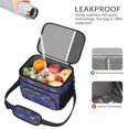 thumbnail image 4 of Dachshund Blue Pattern Insulated Lunch Box for Women Men, Medium Leakproof Cooler Bag with Adjustable Strap, 10"x6.7"x8", 4 of 6
