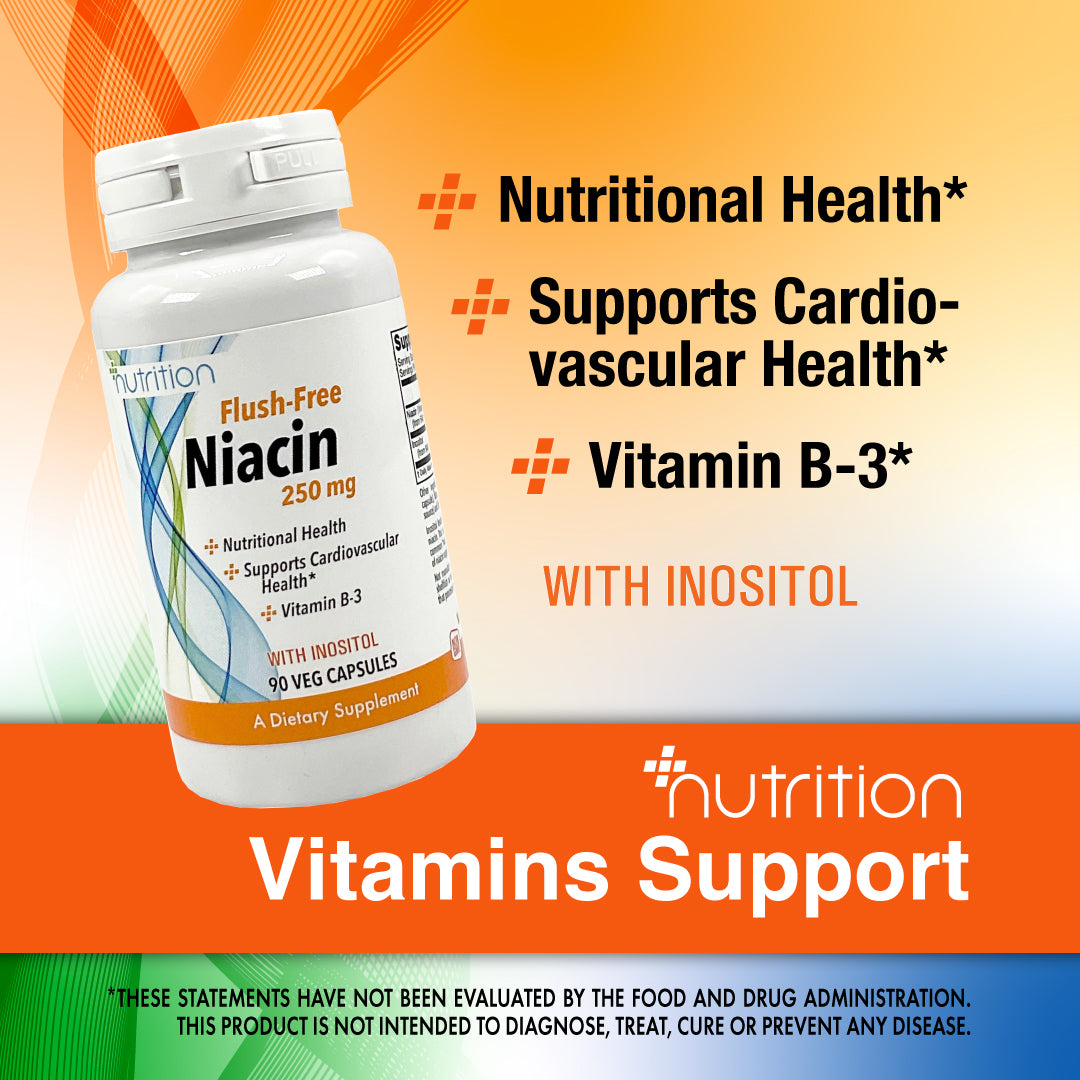 Nutri Plus Fit, Niacin (Vitamin B3) 250 mg, FlushFree, Nutritional