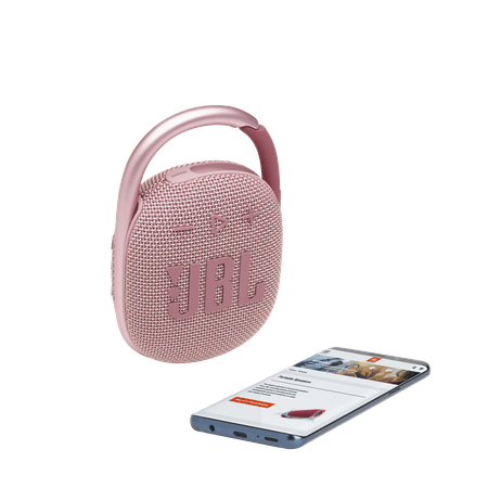 JBL - CLIP4 Portable Bluetooth Speaker - Pink