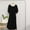 Black, variant on Moomoo Nightgowns Nightgown for Women Sleepshirts Cotton Nightgowns Nightgown Elbow-Length Green Boat Neck Below-the-Knee Womens Nightgowns,L