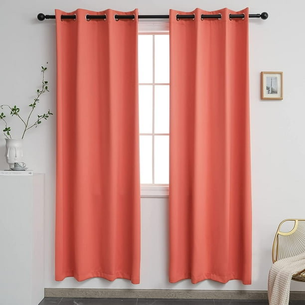 Solid Thermal Insulated Grommet Blackout Window Curtain Panels For Nursery And Infant Care C Color 52 W X 72 L Set Of 2 Com Solid Thermal Insulated Grommet, What Color Goes With Black Curtains
