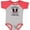 Baseball Heather and Red, variant on Inktastic Grandma Little Cowgirl Baby Clothes Girls Baby Bodysuit