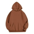 thumbnail image 3 of Womens 2 Piece Fall Outfits Loungewear Hoodie Oversized Sweatshirt Jogger Sweatpants Tracksuit Sweatsuit Set with Pockets New Fall Sets for Women Beach Coffee M, 3 of 6