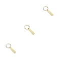 thumbnail image 4 of senveriont Stainless Steel Blank Keychain Polish Portable Rectangle Key Chain Clothes Handbag Keyring Engraving Gifts Decorative Gold 3Set, 4 of 6