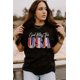 thumbnail image 3 of ABPHQTO Camiseta estampada de manga corta negra God Bless The USA para mujer, 3 of 5