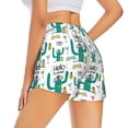 thumbnail image 3 of Goofa Hello Summer Printed Women 2 in 1 Running Shorts,Quick Dry Athletic Workout Shorts,High Waisted Athletic Shorts with Liner Pockets-Small, 3 of 9