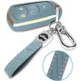 thumbnail image 3 of Key Fob Cover Compatible with Cadillac Escalade CTS SRX XT5 ATS STS CT6 Keychain Case Holder Protector,Blue, 3 of 7
