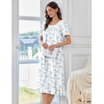 thumbnail image 5 of Ekouaer Cotton Nightgowns for Women Vintage Victorian Nightgown Short Sleeve Lace Night Gown Long Nightdress Soft Nightshirt, 5 of 6