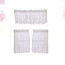 GOOHOCHY Short Net Curtains Fit Lace Curtains Soft Size 2 White
