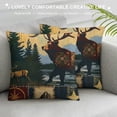 thumbnail image 3 of Qinduosi Throw Pillow Covers Inch Set of , Retro Cushion Cases, Pillow Covers, Country Decorative Square Pillow Cases, Red Brown, 3 of 5