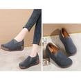 thumbnail image 4 of Fesfesfes Women Dress Shoes Round Toe Fashion Thick-soled Rocking Shoes Lightweight Shoes Comfortable Mother Shoes Casual Synthetic Shoes 35(4.5), 4 of 7