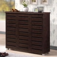 thumbnail image 2 of Bowery Hill Wood Dark Brown Shoe Cabinet Rectangular Ventilated Unassembled, 2 of 5