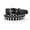 03-Black, variant on Studded Belt for Women, Faux Leather Waist Belt with Metal Rivets, Adjustable Buckle Belt, Black, 45.3 in