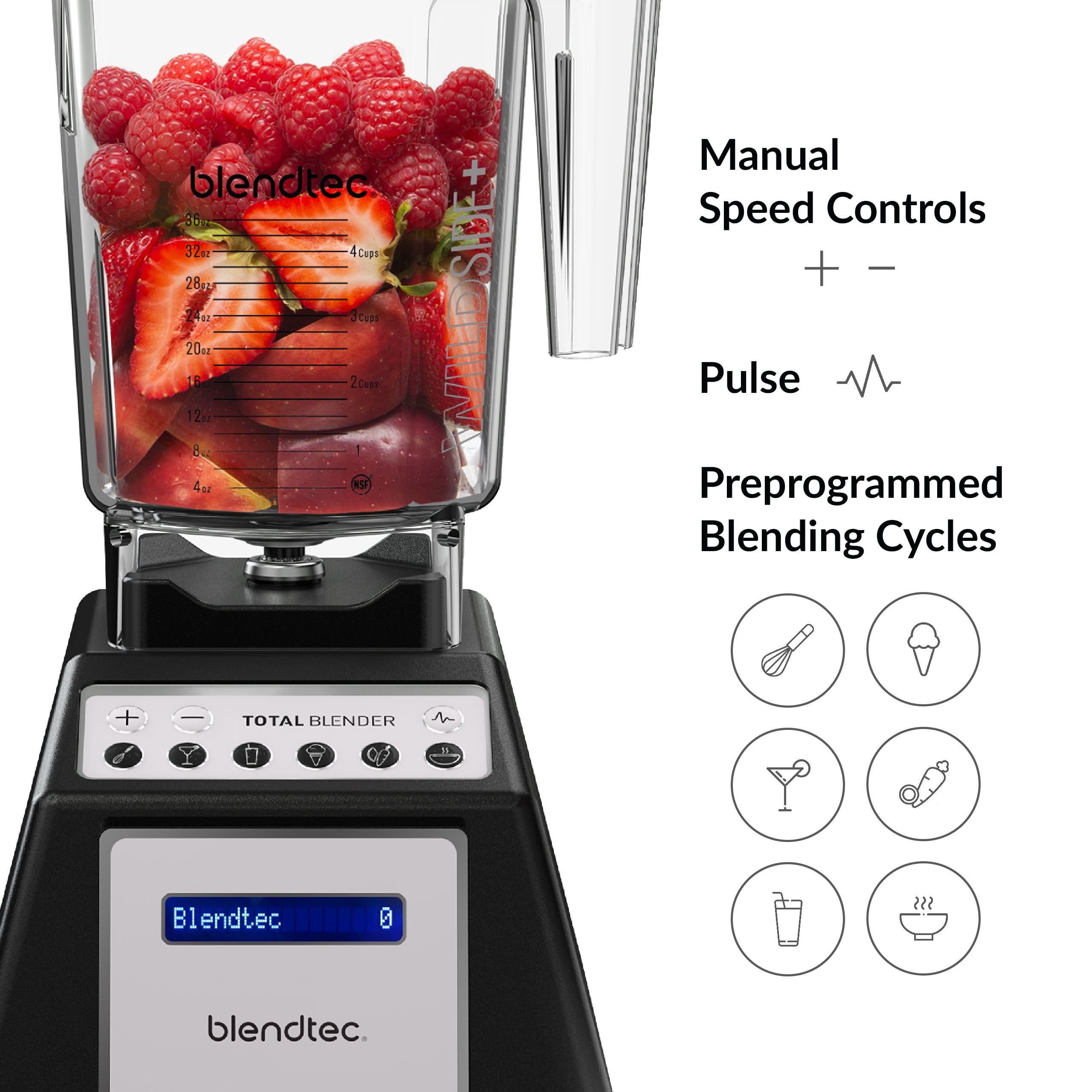Blendtec Total Classic Original Blender with 90 oz WildSide+ Jar