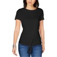 thumbnail image 1 of I.N.C T-Shirt Basique à Nouer pour Femmes, Noir, TTG, 1 of 1