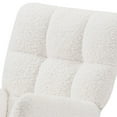 thumbnail image 4 of Comfy Upholstered Lounge Chair Rocking Chair With High Backrest, For Nursing, Reading & Relaxing Off White, 4 of 9