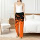thumbnail image 4 of Balery Halloween With Black Bats Pantalones de pijama para mujer, pijamas ultraligeros, pantalones de estar por casa-Medium, 4 of 6