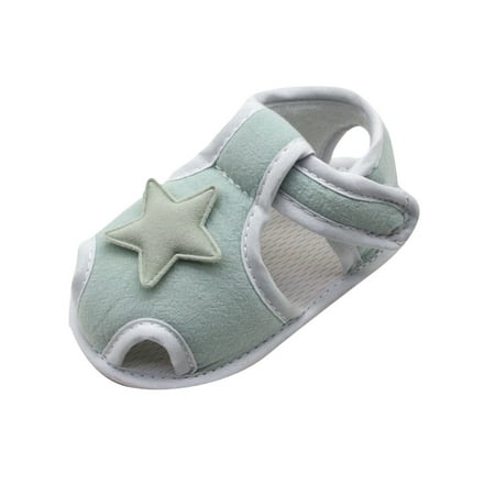 

Shpwfbe Shoes Stars Applique Boy Infant Single Girls Prewalker Printing Baby Gifts