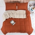 thumbnail image 3 of HIG Light Weight Down Alternative Comforter Set, King, Terracotta, Reversible, 3 of 7