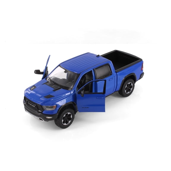 2019 Dodge Ram 1500 Crew Cab Rebel Pickup Truck, Blue - Showcasts 71358BU - 1/27 Scale Diecast Model Car