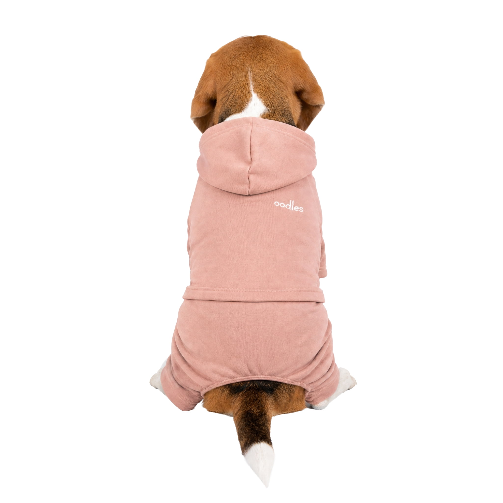 Oodles Hooded Fall One Piece Dog Workout Suit, Red, Medium