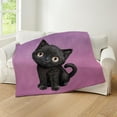 thumbnail image 4 of CafePress - PD Moreno's Black Cat - Soft Fleece Throw Blanket, 50"x60" for All Ages, 4 of 4
