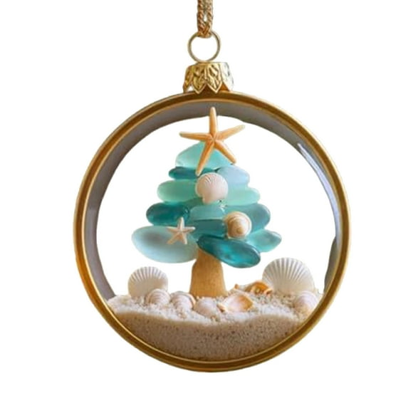 Hearth & Gear Coastal Ornament Sea Glass Festival Matching Suitable As Festival For And Relatives Cat Memorials Solar Beads Garland Outdoor Summer Chandelier Centerpieces for Wedding Table Tall