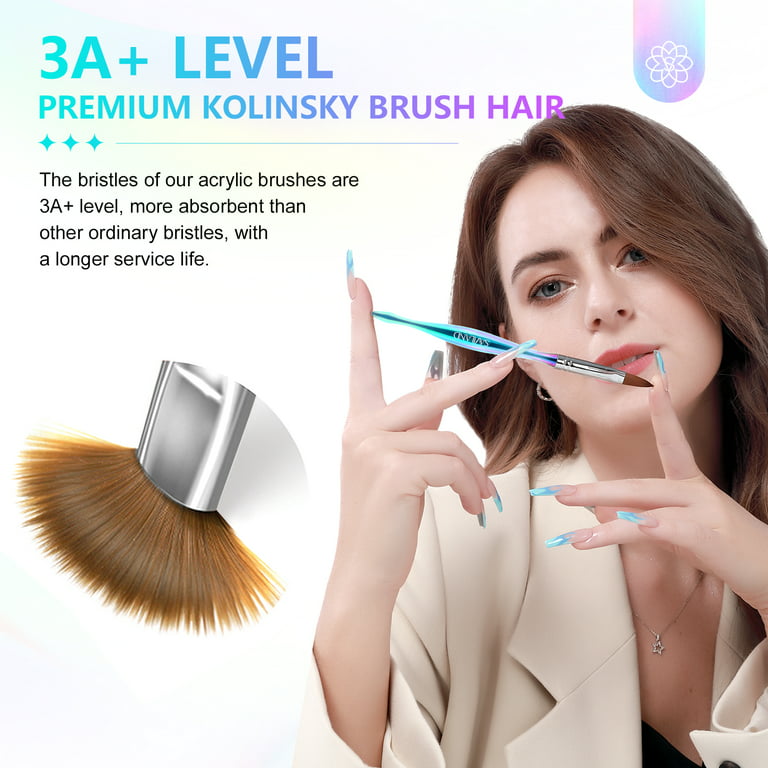 Saviland Acrylic Nail Brush Size 8 - Nail Brushes For Acrylic
