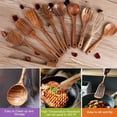 thumbnail image 3 of 10 Pack Wooden Utensils for Cooking, Wood Utensil Set for Kitchen, Teak Wooden Spoon for Cooking, Non-Stick Spatula Ladle, 3 of 5