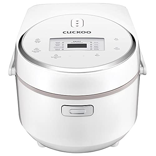 Cuckoo CR-0810F Cuiseur à Riz Micom 8 Tasses et Réchaud, 9 Options de Menu, Pot Intérieur Antiadhésif, Blanc