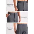 thumbnail image 3 of Pantalones deportivos Libin para hombre, de golf, color gris oscuro, 3 of 7