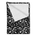 thumbnail image 2 of Animals Soft Flannel Fleece Throw Blanket, Funny Motifs Surreal Shapes in Monochrome Style Rabbits Snakes Dogs, Cozy Plush for Indoor and Outdoor Use, 60" x 80", Charcoal Grey and White, by Ambesonne, 2 of 5